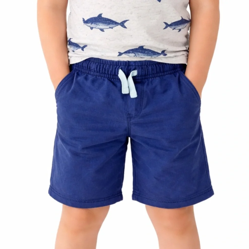 Gymboree boys navy blue casual cotton shorts size medium